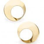 Mobius Twist Earrings yellow gold 10.5mm