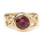 Red Spinel Freeform ring in yellow from The Brown Goldsmiths Signature Ring Collection