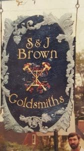 Original Brown Goldsmiths Sign