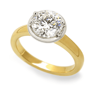 Luna Ring 18k yellow gold and platinum Luna Ring 18k yellow gold and platinum ring from Brown Goldsmiths Signature Ring Collection