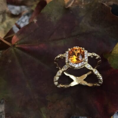 OrangeCushionSapphire