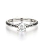 Jaide Platinum diamond engagement ring with engraving