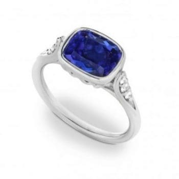Tanzanite Concerto Ring in Platinum from The Brown Goldsmiths Signature Ring Collection