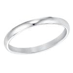 Platinum band low dome 2mm wide