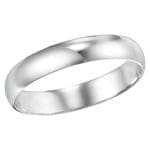 Classic wedding band 4mm low dome
