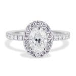 Oval Diamond Halo Ring