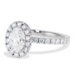 Oval Diamond Halo Ring