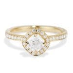 Diamond Cushion Cut Halo Ring