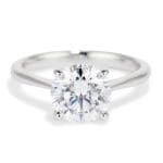 Platinum solitaire diamond engagement ring