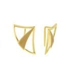 Olympian Bow Stud Earrings - Gold