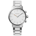 Kronaby Nord S0710-1: 38MM, White Dial, Steel Silver Bracelet #280021 smartwatch watch front
