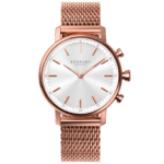 Kronaby Carat S1400-1: 38MM, White Dial, Rose Mesh Bracelet #280028 smartwatch watch front