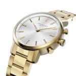 Kronaby Carat S2447-1: 38MM, White Dial, Gold Bracelet #280025 smartwatch watch side
