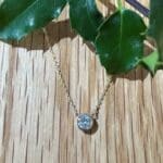 Diamond Bezel Necklace 14KY