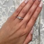 1.0cttw Diamond Solitaire Ring Open Hand