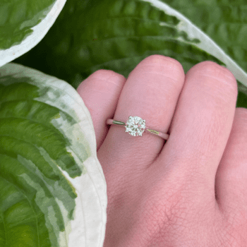 Diamond Solitaire Engagement Ring In White Gold - RSO27-75