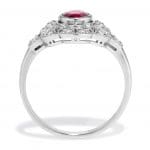 Antique Style Ruby and Diamond Ring