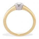 Oval Diamond Two Tone Engagement Ring