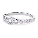 Bezel Set Diamond Tapered Ring