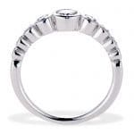 Bezel Set Diamond Tapered Ring
