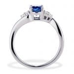 Sapphire and Diamond Bypass Ring