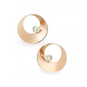 Mobius Twist Earrings - Brown Goldsmiths