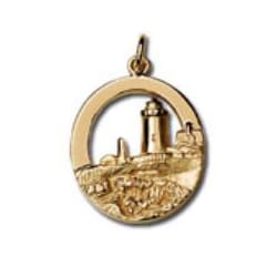 Y-287 - 230669 - Pemaquid Point Lighthouse 14k yellow gold