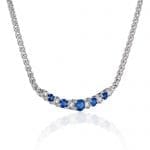 Sapphire and Diamond Smile Necklace