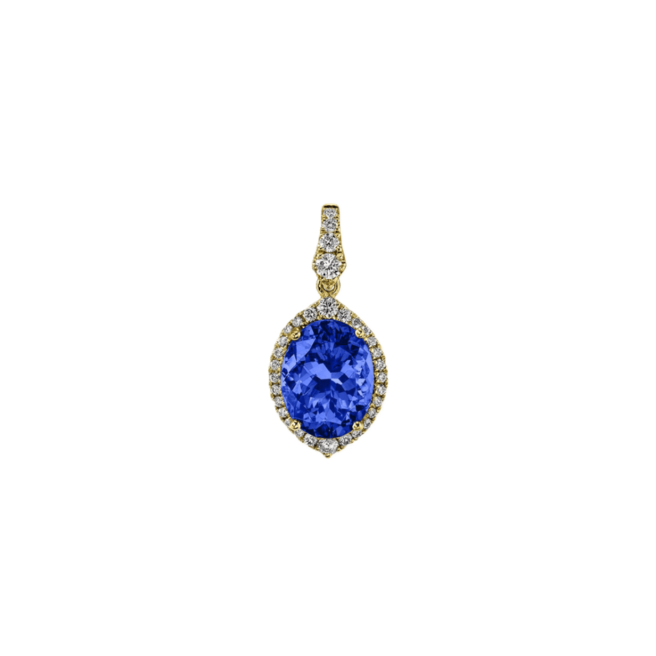 140952 - Blue Sapphire and Diamond Pendant