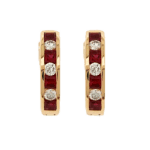 393303 - Ruby Huggie Hoop Earrings