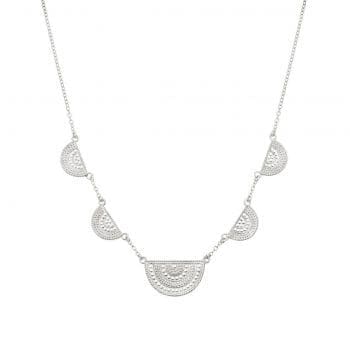 265267 - Divided Collar Half Moon Necklace