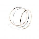Ripple bangles shown in rose gold, white gold, and yellow gold