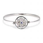 Sapphire and Diamond Compass Rose Spin Bracelet
