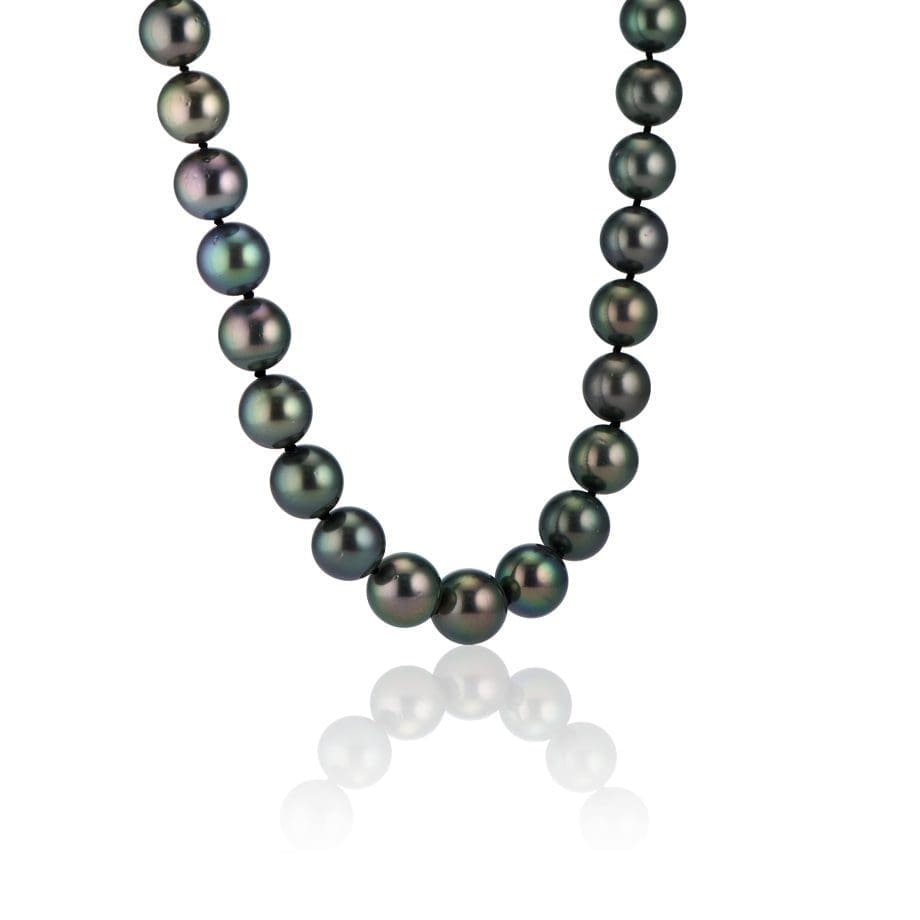 grey tahitian pearl necklace