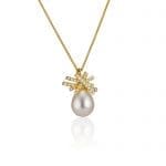 Small Heights Pearl and Diamond Necklace
