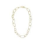 MLL-14Y-17-20 Large Hammered Multi Link Necklace