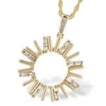 Diamond Sun Necklace N8271
