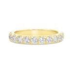 French Cut Diamond band flush fit 18k yellow gold 0.75cttw 11 rounds 6233Y_c1 Top view