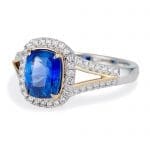 160577 Cushion Cut Sapphire Ring