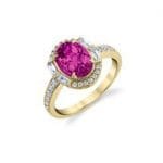 160576 - 27670 - Oval Pink Tourmaline Ring