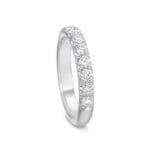 French cut Diamond band flush fit Platinum 0.75cttw 11 rounds 623329_c1 Side view