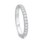 New Aire Platinum split prong diamond band 629429_c1 tilt view