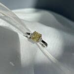 Radiant Yellow and Halfmoon Diamond Ring