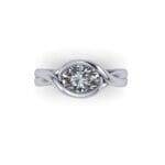 Embrace customized for an Oval shape diamond set across the finger.