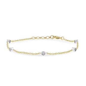 Two Tone Diamond Bracelet