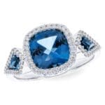 D5917 - White Gold Topaz Ring