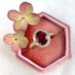 Oval Pink Tourmaline Ring