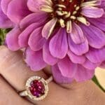 Oval Pink Tourmaline Ring