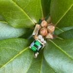 Green Tourmaline and Diamond Pendant Brown Goldsmiths
