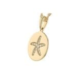 Diamond Sea Star Necklace N8458 14k yellow gold and diamonds